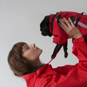 MATCHING SET: RED UNISEX JACKET+ RED DOGS VEST