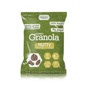 Granola with nuts in plastic packaging 40 g